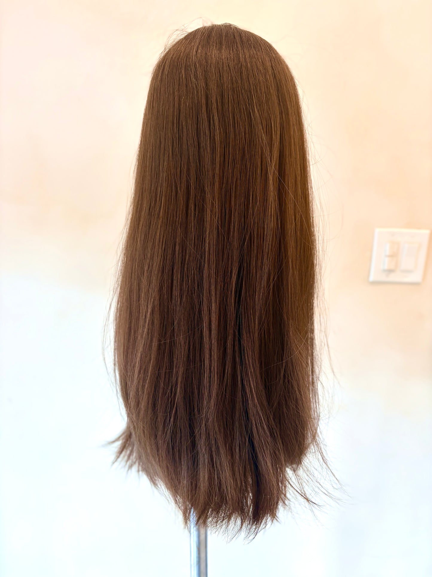 Lace top wig Human hair 4# 24' M