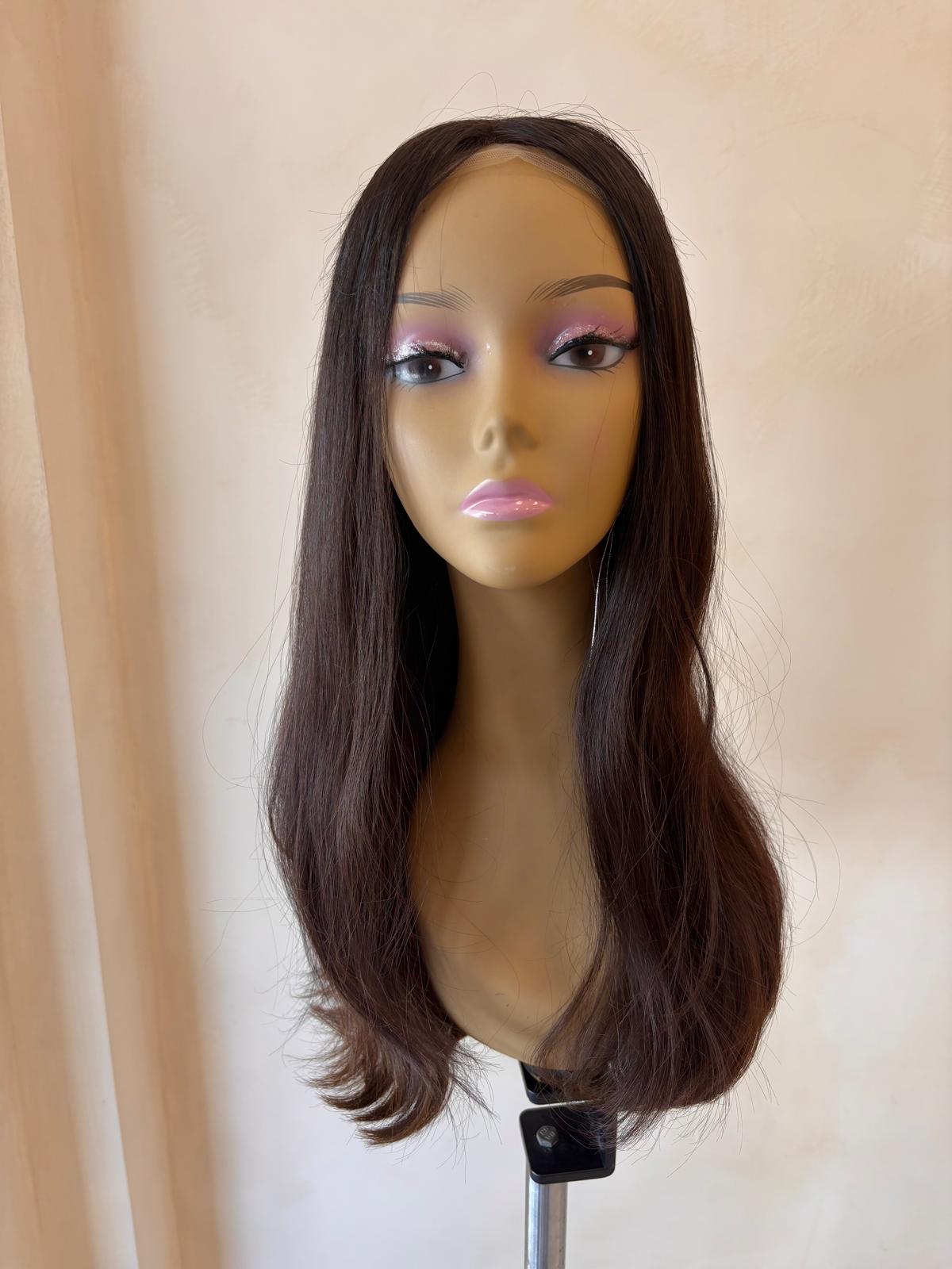 Lace top wig Human hair 4# 24' M