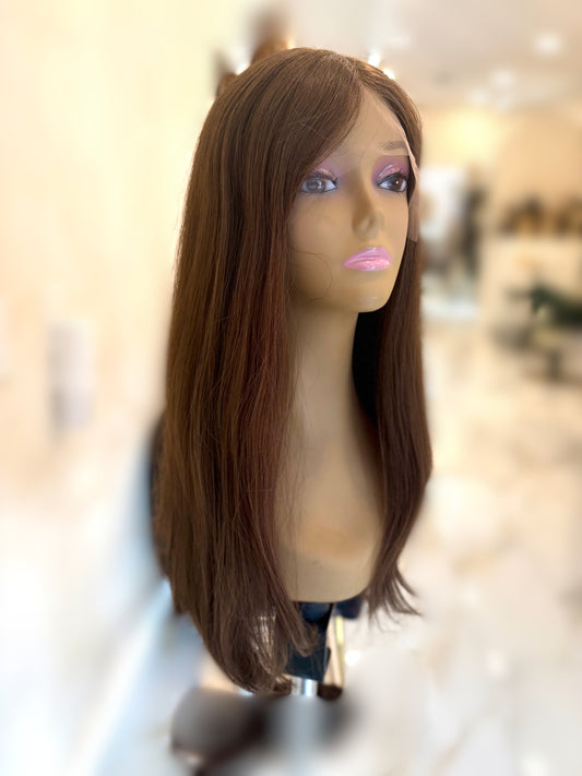 Lace top wig Human hair 4# 24' M