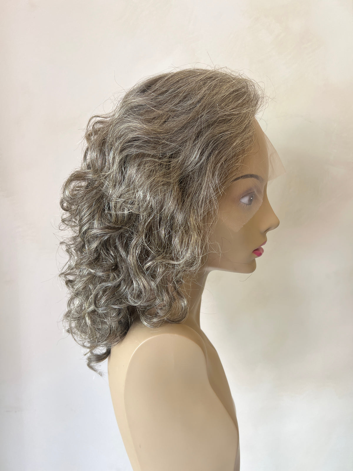 Salt & Pepper Natural Human Hair Yaffa Wig Lace Top