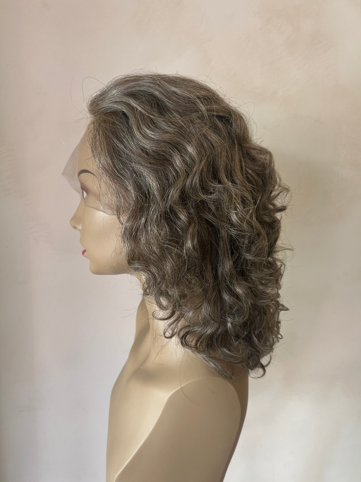 Salt & Pepper Natural Human Hair Yaffa Wig Lace Top