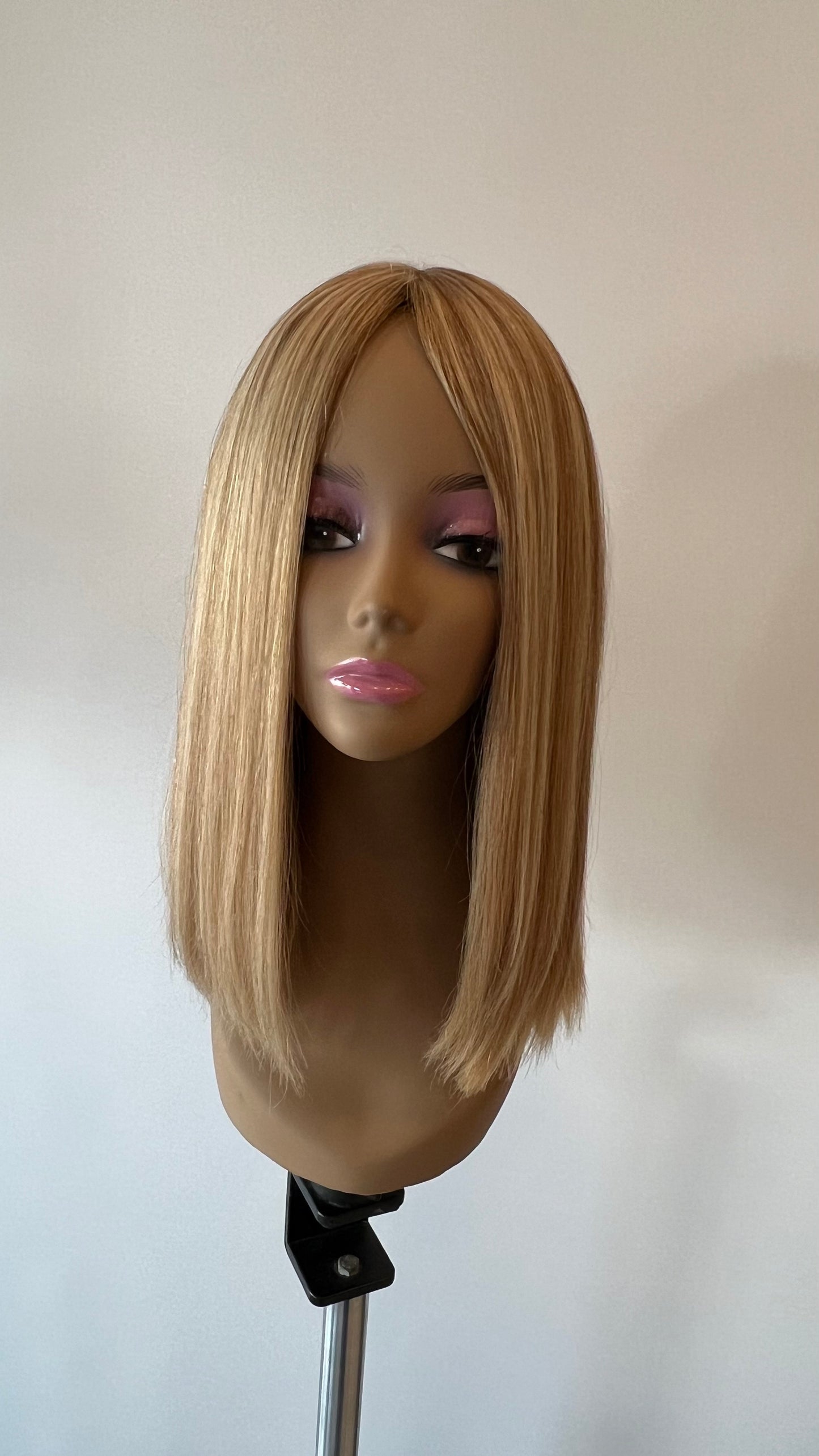 Skin Top Wig - Processed Hair - #T4/8T613/27 - 15"