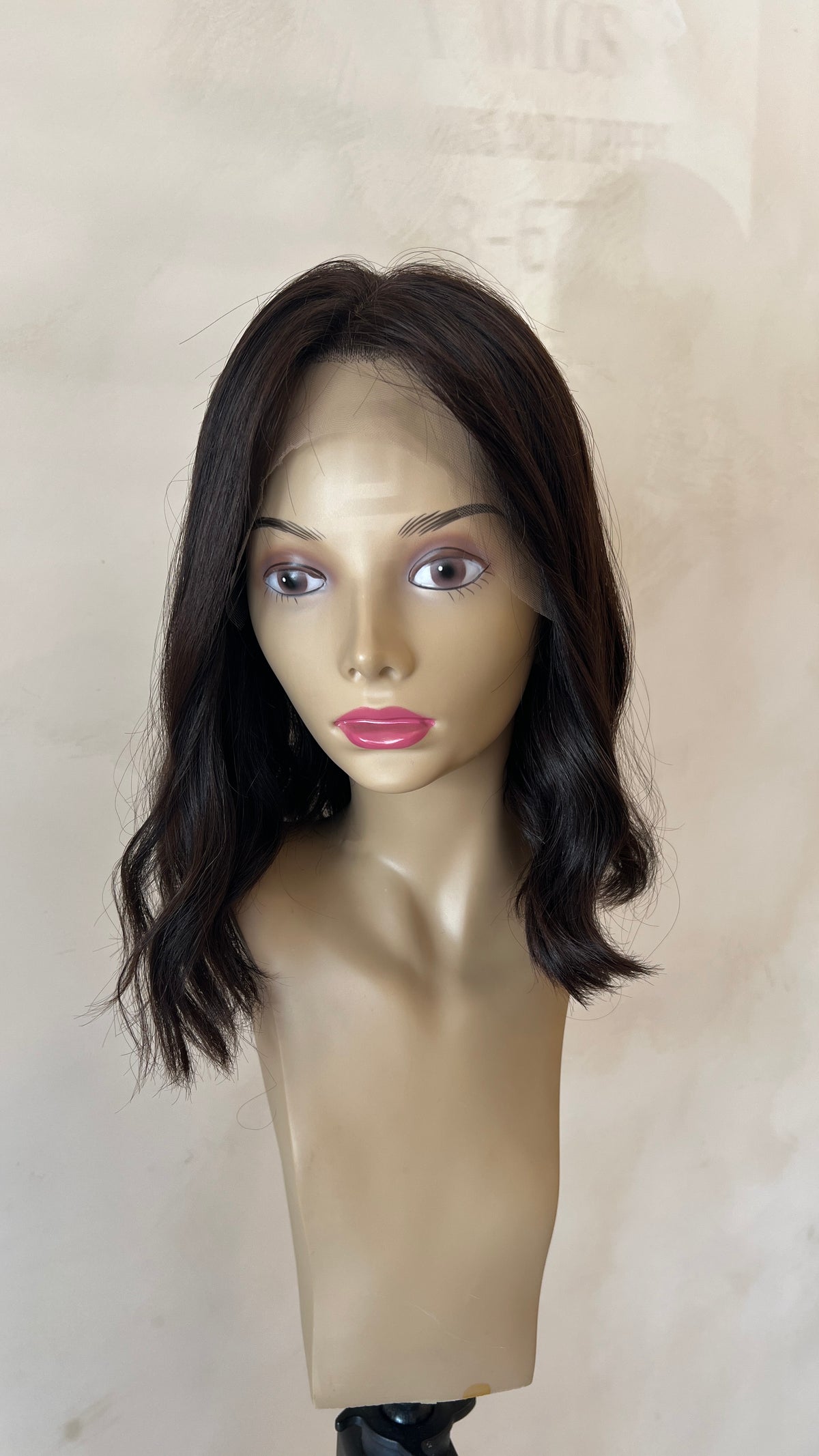15" #4 European Lace Top Human Hair Wig 10202