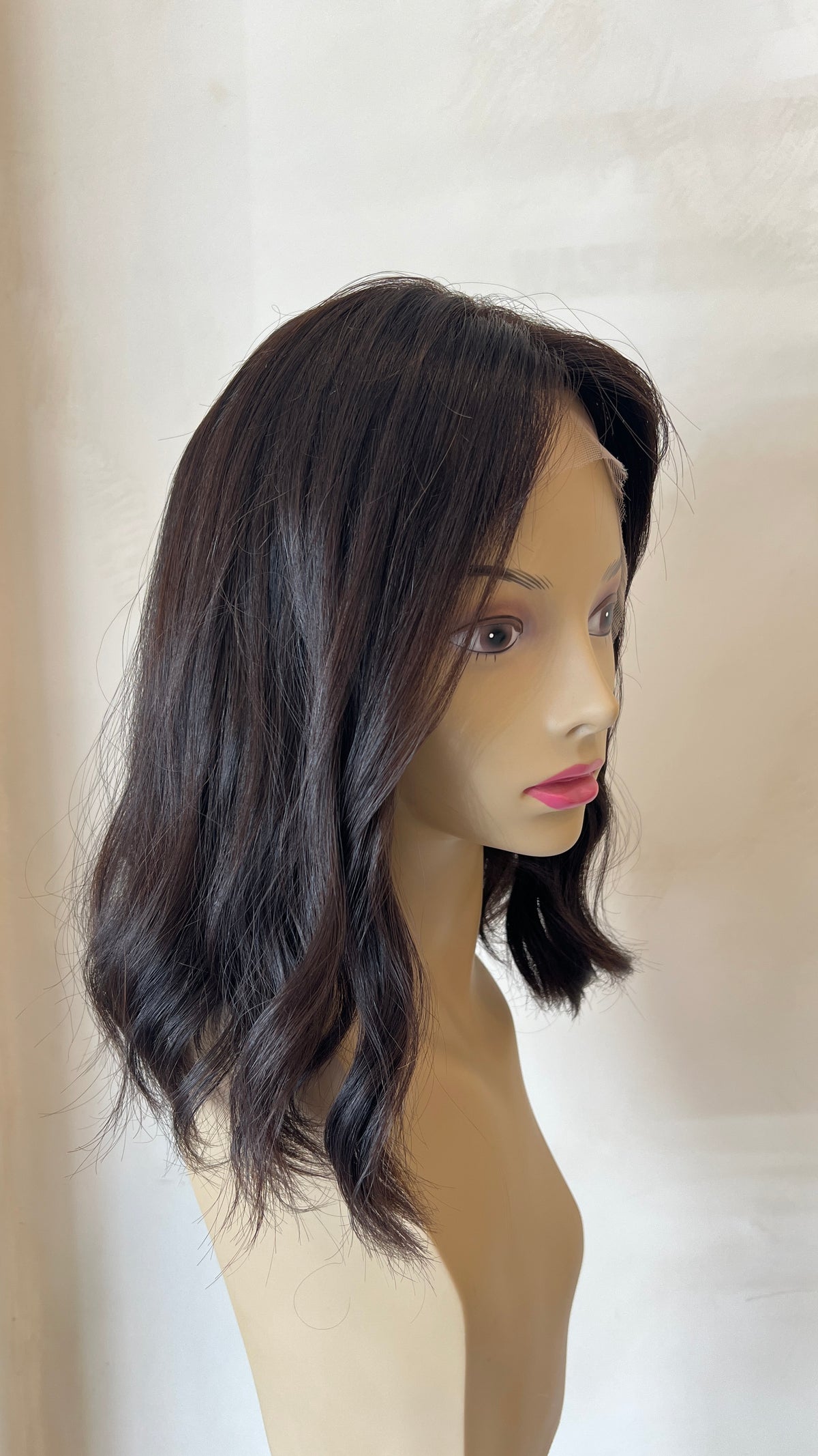 15" #4 European Lace Top Human Hair Wig 10202