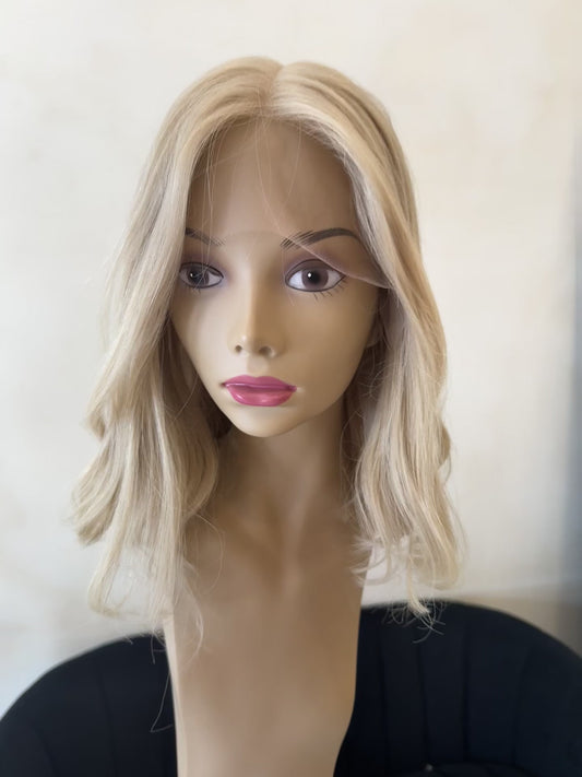Short Blonde European Wig H704 - Lacetop Wig V.E 15” #16 - H704